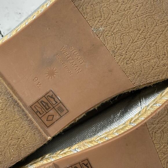 Stuart Weitzman Women's Silver Espadrilles Size 9.5 - Picture 10 of 10